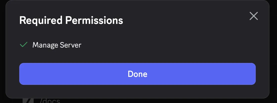 Default permissions for /config
command