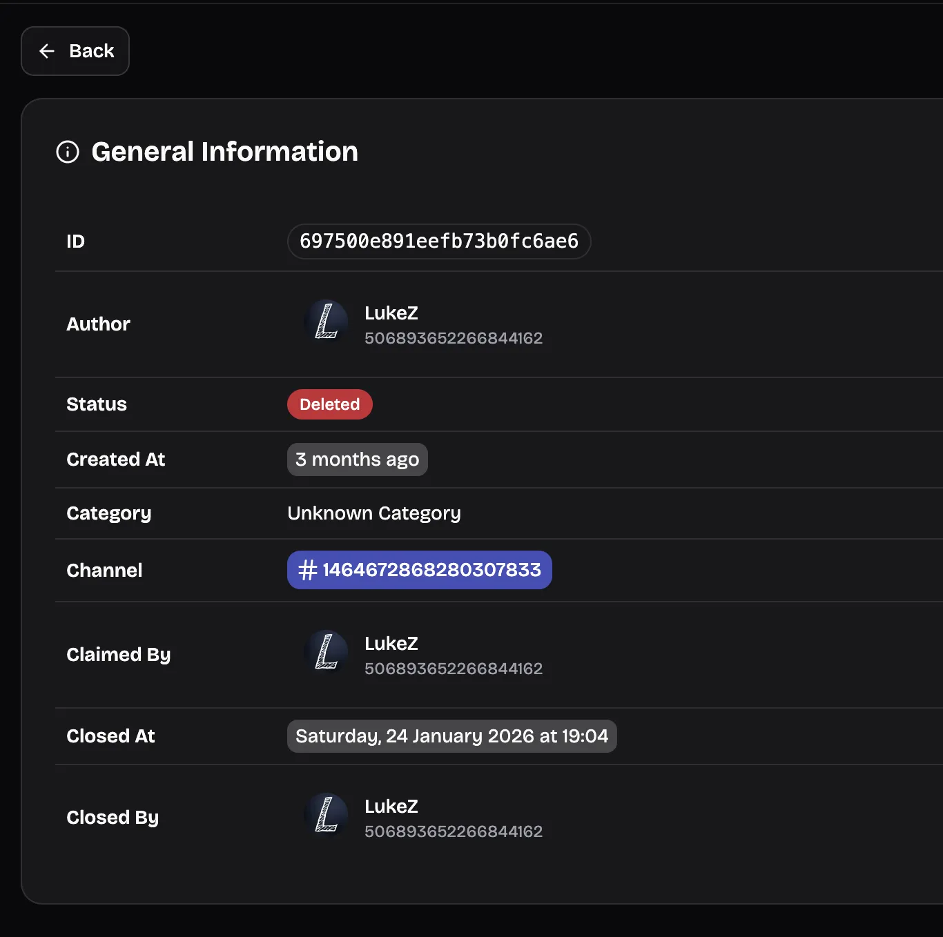 Tickets Page Screenshot